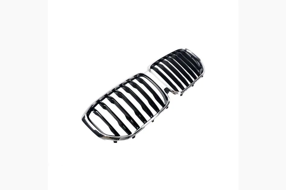 BMW X5 G05 2019–2026 Niergrille 1 Bar (2019-2022, hoogglans zwart met chromen omlijsting) Foto 3
