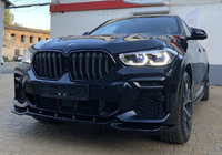BMW X6 G06 2019–2027 Nierengrilles 1 Bar (2019-2022, hoogglans zwart) foto 8