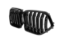 BMW X6 G06 2019–2027 Nierengrilles 1 Bar (2019-2022, hoogglans zwart) foto 4