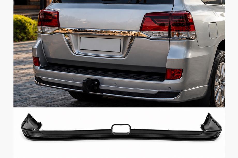 Toyota Land Cruiser 200 2007–2021 Achterdiffuser afdekking zonder chroom 2016-2021 (Executive 2019/2021, voor trekhaak) Zwarte kleur Image