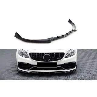 DPT front lip spoiler (2017-2020, hoogglans zwart) Mercedes C-klasse W205 2014–2021 foto 1