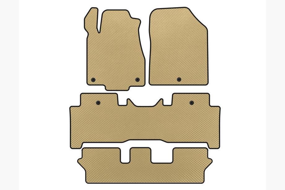 Acura MDX 2007–2013 EVA automatten (3 rijen, beige) Foto 1