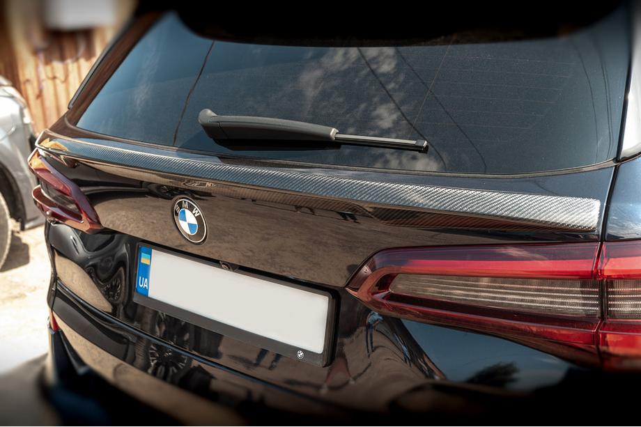 BMW X5 G05 2019–2026 Onderste spoiler V1 (naturel carbon) Foto 1
