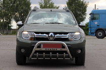 Dacia Duster 2008–2018 Bullbar met opschrift WT004 (RVS) foto 3