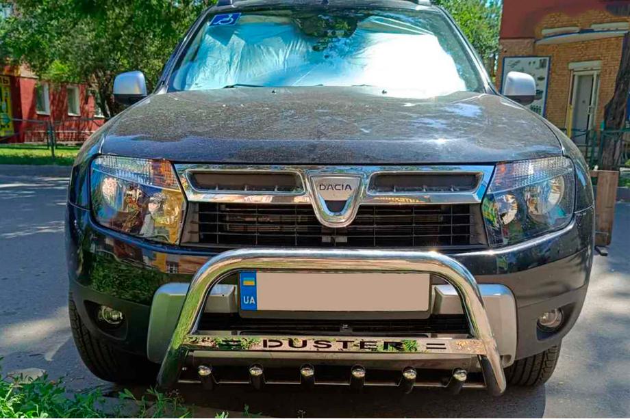 Dacia Duster 2008–2018 Bullbar met opschrift WT004 (RVS) Foto 5