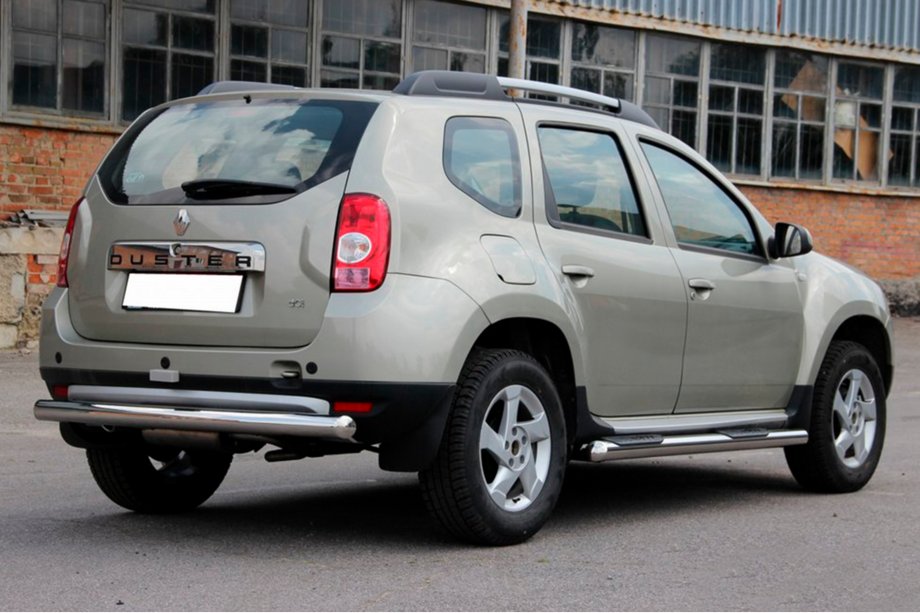 Renault Duster 2008–2017 Sidebars met instapplaten (2 stuks, RVS) Foto 3