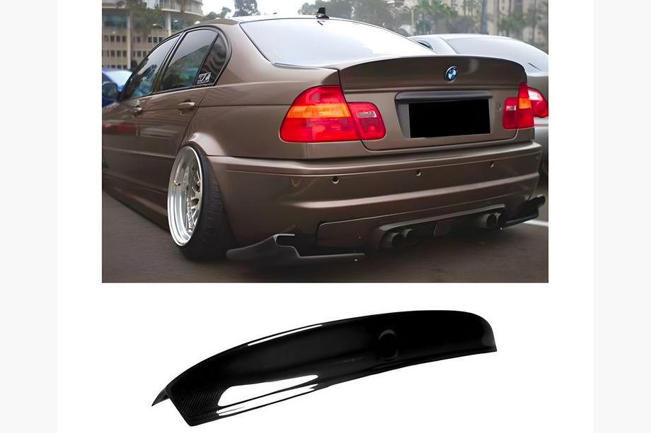 BMW 3 Serie E46 1998–2006 CSL-style V1 spoiler (voor SD, hoogglans zwart) Image