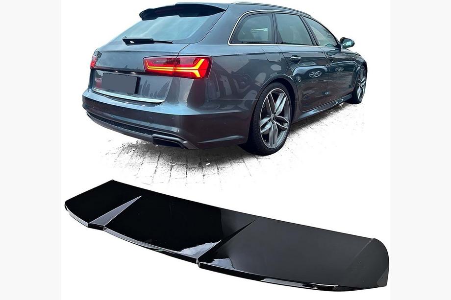 Audi A6 C7 2011–2017 Spoiler DPT V2 (Avant, hoogglans zwart) Image