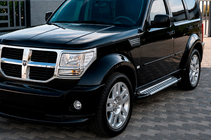 Dodge Nitro 2006–2011 Side steps Allmond Grey (2 stuks, aluminium) foto 1