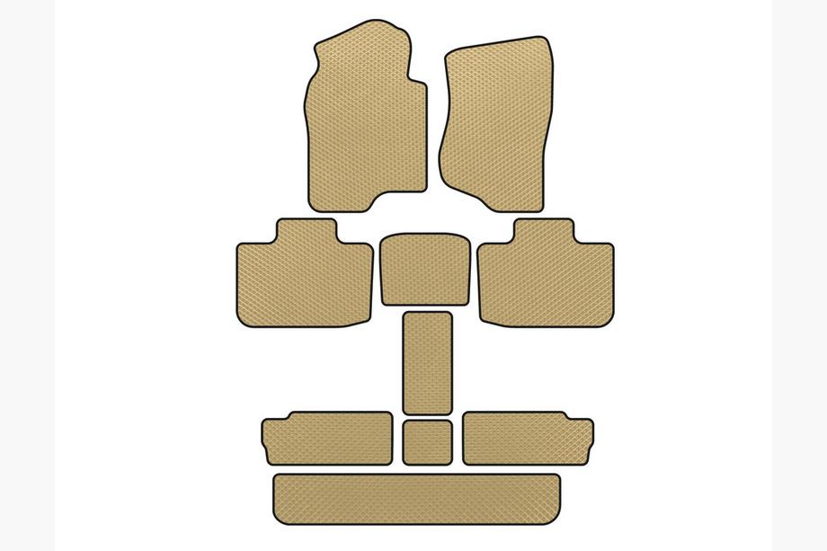 Cadillac Escalade 2007–2014 EVA automatten (3 rijen, beige) Image