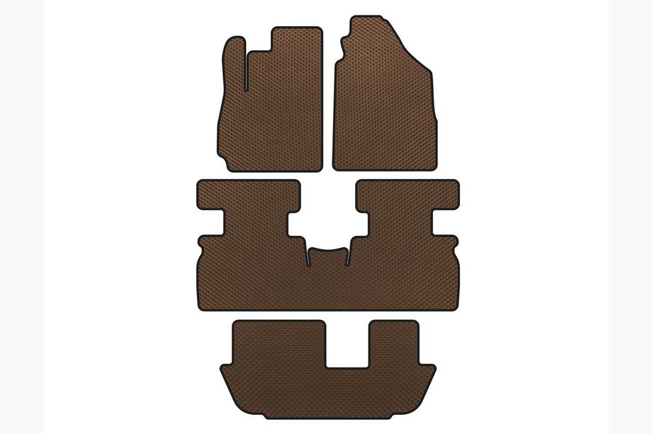 Jetour X70 2018– EVA automatten voor interieur (3 rijen, bruin) Image