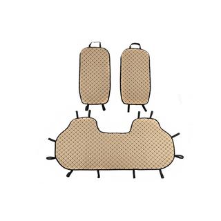 Achterbankhoezen (set, beige met zwart stiksel) foto 1