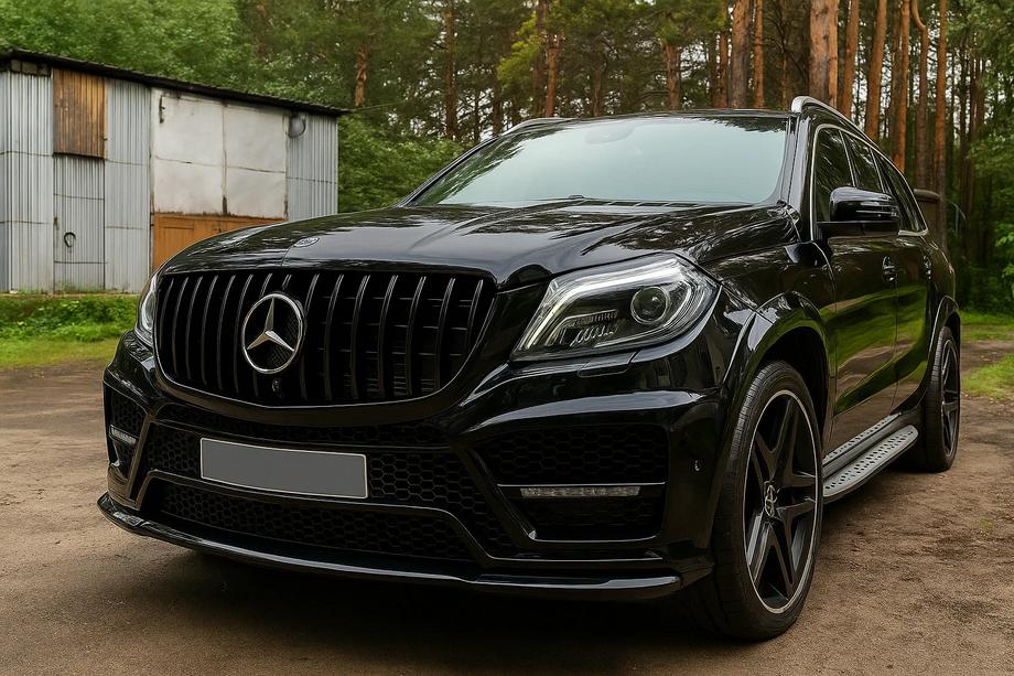 Mercedes GL/GLS-klasse X166 2012–2019 Voorgrille GT Panamericana Black (voor GL High) Foto 1