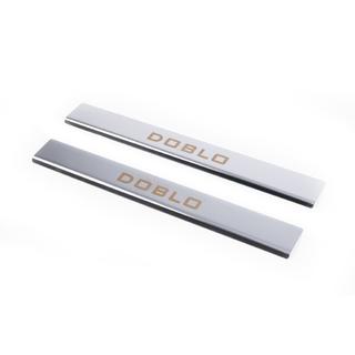 Dorpelbeschermers (Carmos, 2 stuks, RVS) Fiat Doblo I 2001–2005 foto 2