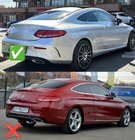 Mercedes C-klasse W205 2014–2021 Bodykit set met diffuser voor Coupe (Black Mamba C63GT design) foto 4