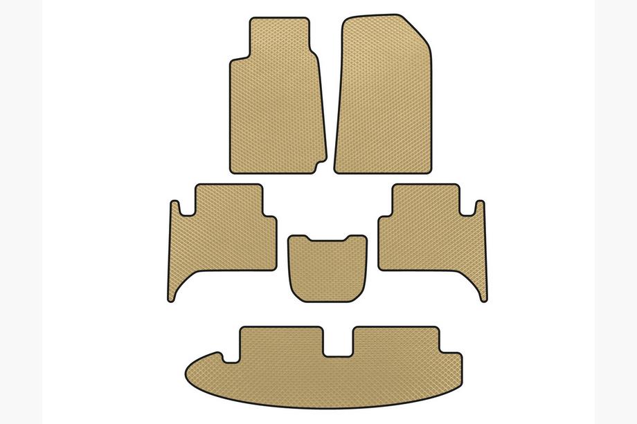 Chevrolet Trailblazer 2012–2019 EVA automatten (3 rijen, beige) Image