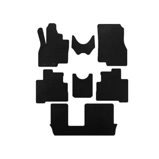 EVA-automatten (3 rijen, zwart)