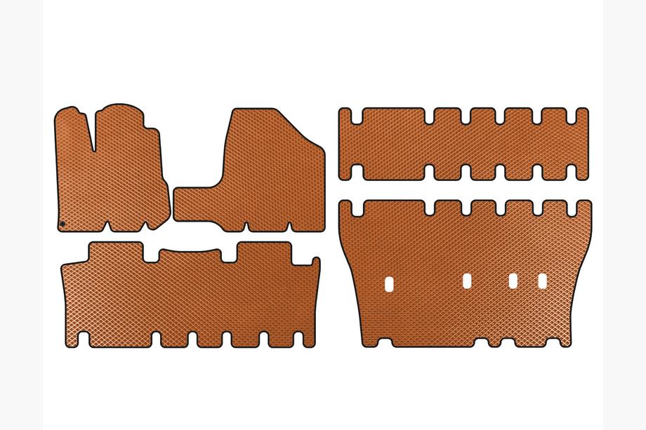 Toyota Sienna 2003–2009 EVA automatten (3 rijen, oranje) Image