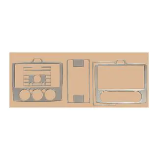 Aluminium sierlijsten voor A/C- en klimaatbedieningspaneel (mini-set) Ford Focus II 2005–2008