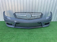 Mercedes C-klasse W204 2007–2015 Voorbumper 2011-2014 AMG C63 met Diamond Silver grille foto 1