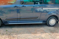 Ford Custom 2013–2022 Zijsteps Allmond Grey (2 stuks, aluminium) foto 4