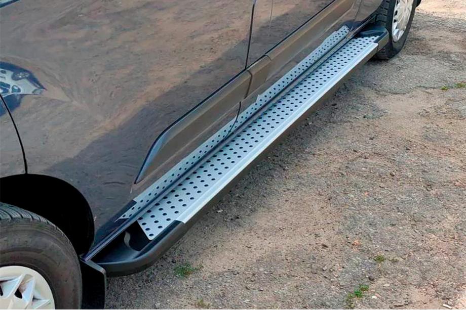 Ford Custom 2013–2022 Zijsteps Allmond Grey (2 stuks, aluminium) Image