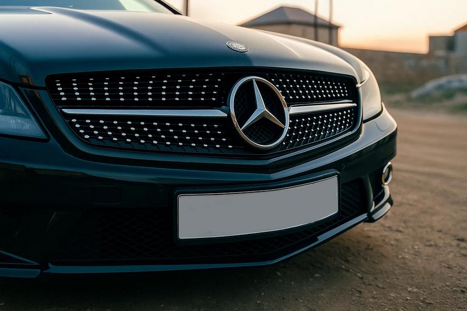 Mercedes SL R230 2001–2011 Voorgrille Diamond Black (2008-2011) Image
