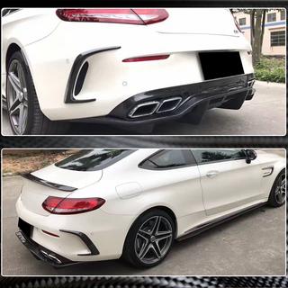 Achterbumper diffuser V2 (voor C63 AMG Coupé/Cabriolet 2015-2019, carbon) foto 3