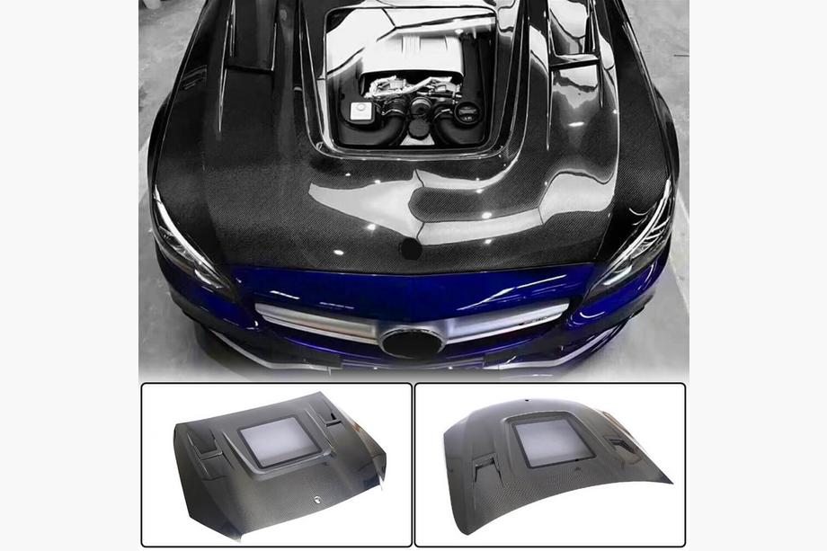 Mercedes C-klasse W205 2014–2021 Motorkap V2 (carbon) Image