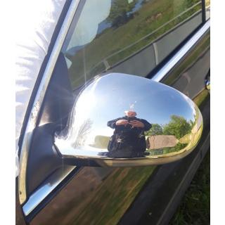 Spiegelkappen (2 stuks, RVS) Volkswagen Jetta 2006–2011 foto 4