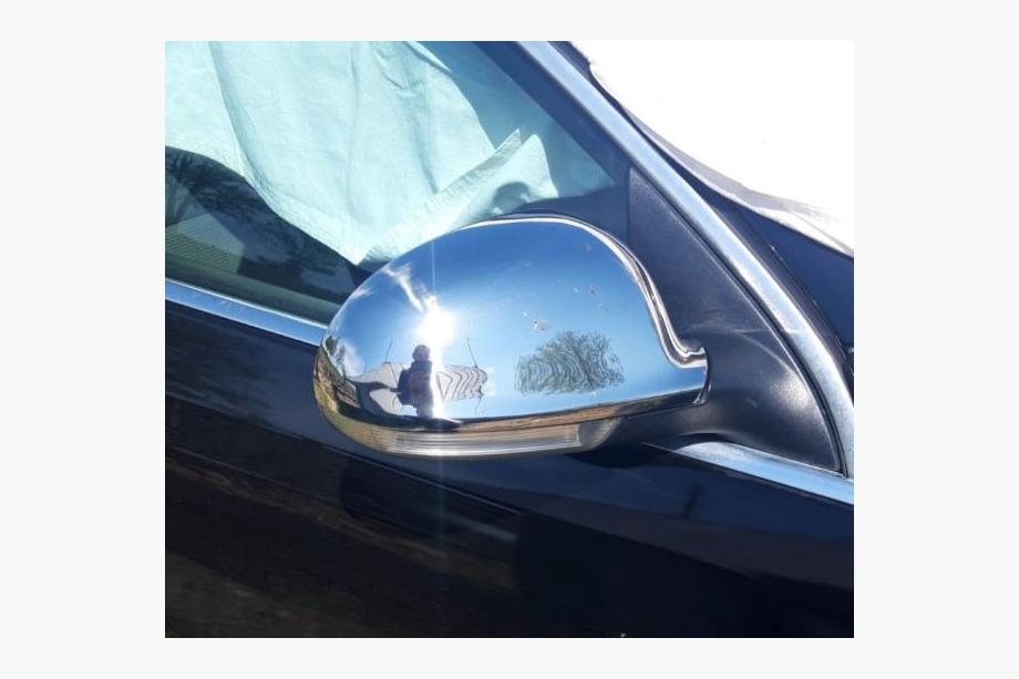 Volkswagen Jetta 2006–2011 Spiegelkappen (2 stuks, RVS) Foto 3