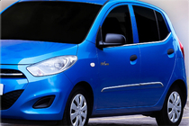 Hyundai I-10 2014–2017 Raamomlijsting (8-delig, RVS) foto 1