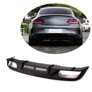 Achterbumper diffuser (voor coupe/cabriolet C63 AMG 2019-2021, carbon) foto 1