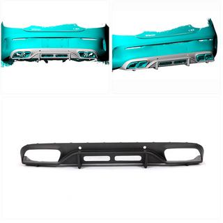 Achterbumper diffuser (voor coupe/cabriolet C63 AMG 2019-2021, carbon) foto 2