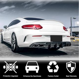 Achterbumper diffuser V1 (voor coupé/cabriolet C63 AMG 2015-2019, carbon) foto 3