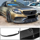 Mercedes C-klasse W205 2014–2021 Voorbumperlip Lip V2 (voor Coupé/Cabriolet C63 AMG 2015-2019, carbon) foto 2