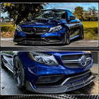 Mercedes C-klasse W205 2014–2021 Voorbumperlip Lip V2 (voor Coupé/Cabriolet C63 AMG 2015-2019, carbon) foto 4