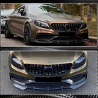 Mercedes C-klasse W205 2014–2021 Voorbumperlip Lip V2 (voor Coupé/Cabriolet C63 AMG 2015-2019, carbon) foto 5