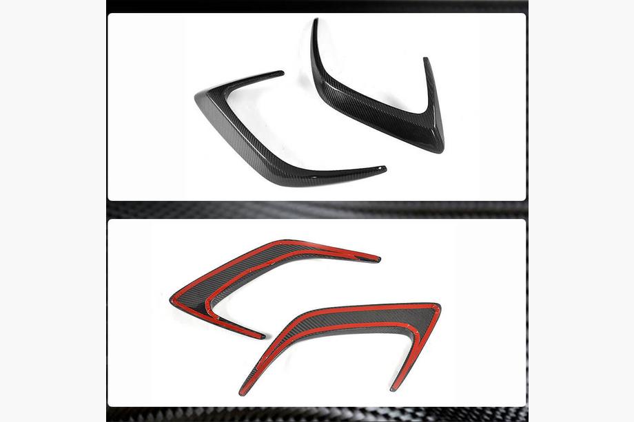 Mercedes C-klasse W205 2014–2021 Carbon achterbumper afdeklijsten (voor Coupé/Cabriolet C63 AMG 2015-2019) Foto 4