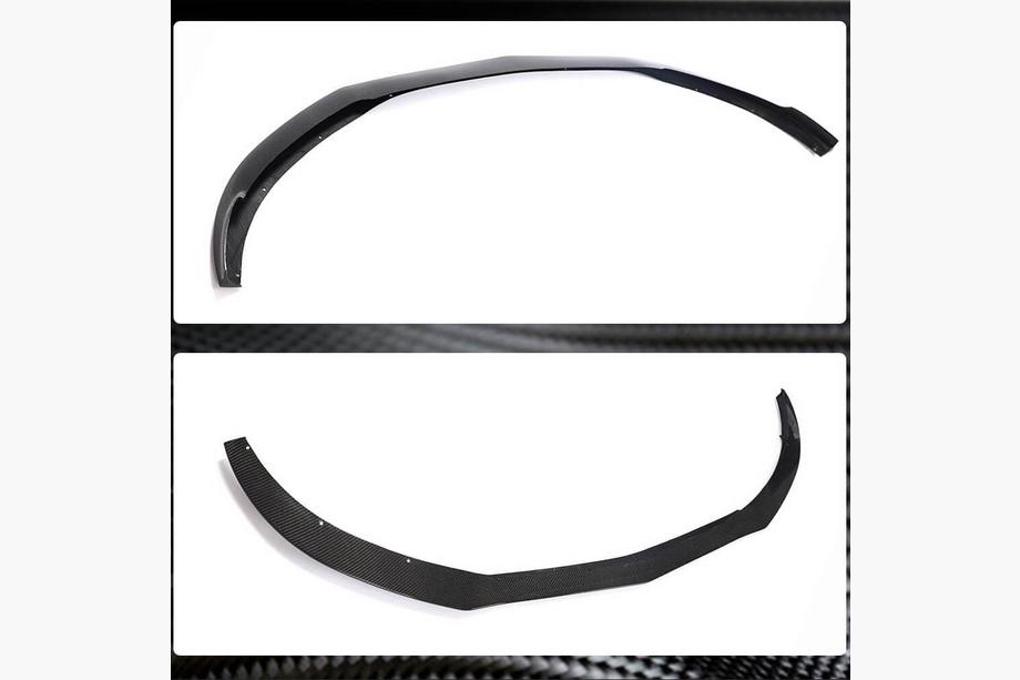 Mercedes C-klasse W205 2014–2021 Voorbumper lip Lip V3 (voor coupé/cabriolet C63 AMG 2015-2019, carbon) Foto 3