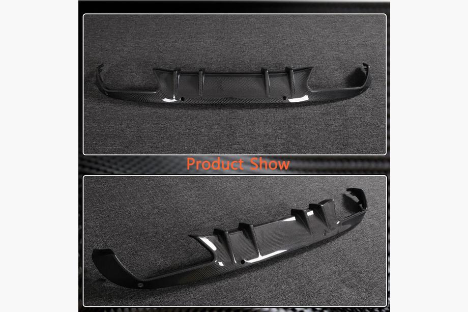 Mercedes C-klasse W205 2014–2021 Achterbumper diffuser (voor SD Base 2015-2019, carbon) Foto 2