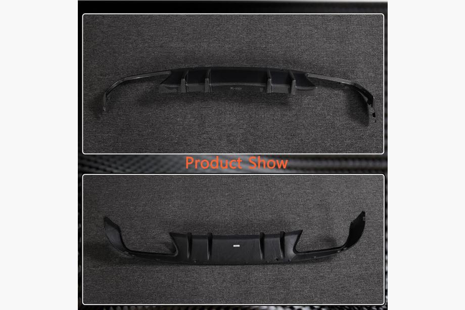 Mercedes C-klasse W205 2014–2021 Achterbumper diffuser (voor SD Base 2015-2019, carbon) Foto 3