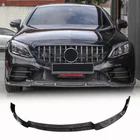 Mercedes C-klasse W205 2014–2021 Voorbumper lip spoiler (voor SD AMG-Line 2019-2021, carbon) foto 1