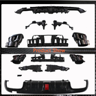 Mercedes C-klasse W205 2014–2021 Achterbumper diffuser met uitlaatsierstukken (voor SD C43 AMG 2015-2021, carbon) foto 4