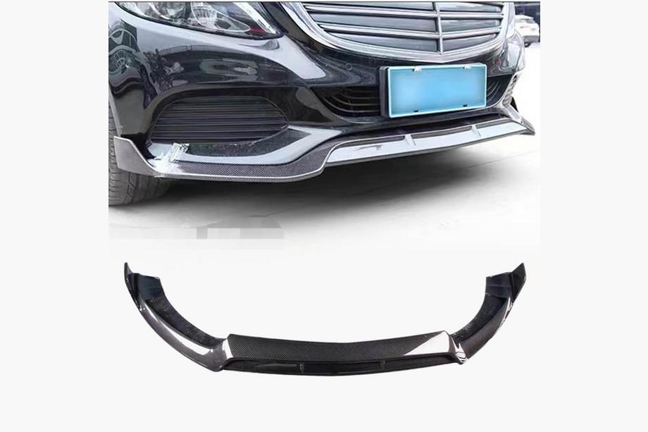 Mercedes C-klasse W205 2014–2021 Voorbumper lip Lip V1 (voor SD Base 2019-2021, carbon) Foto 1