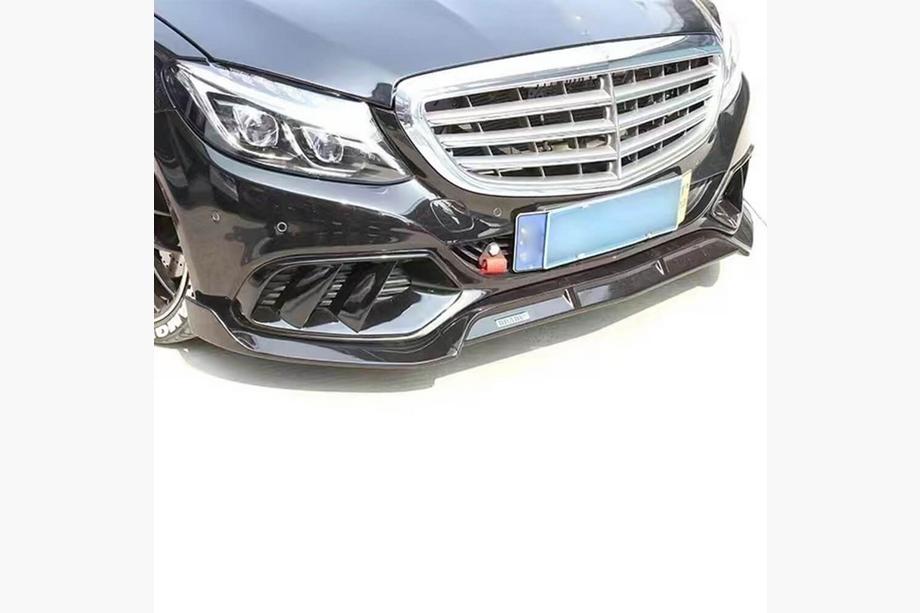 Mercedes C-klasse W205 2014–2021 Voorbumper lip Lip V1 (voor SD Base 2019-2021, carbon) Foto 2