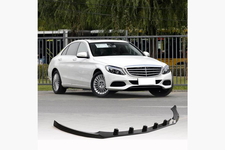 Mercedes C-klasse W205 2014–2021 Frontbumper lip Lip V2 (voor SD Base 2019-2021, carbon) Image
