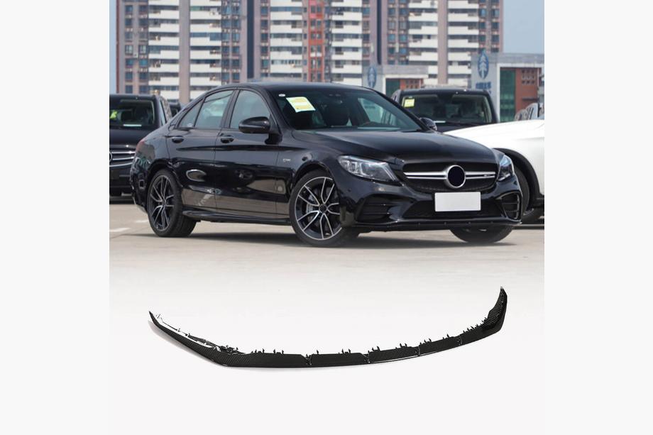 Mercedes C-klasse W205 2014–2021 Frontbumper lip Lip V2 (voor C43 AMG 2019-2021, carbon) Foto 1