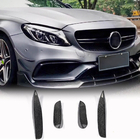 Mercedes C-klasse W205 2014–2021 Carbon voorbumper lip (voor C63 AMG 2015-2019) foto 1