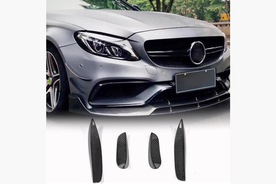 Mercedes C-klasse W205 2014–2021 Carbon voorbumper lip (voor C63 AMG 2015-2019) Image